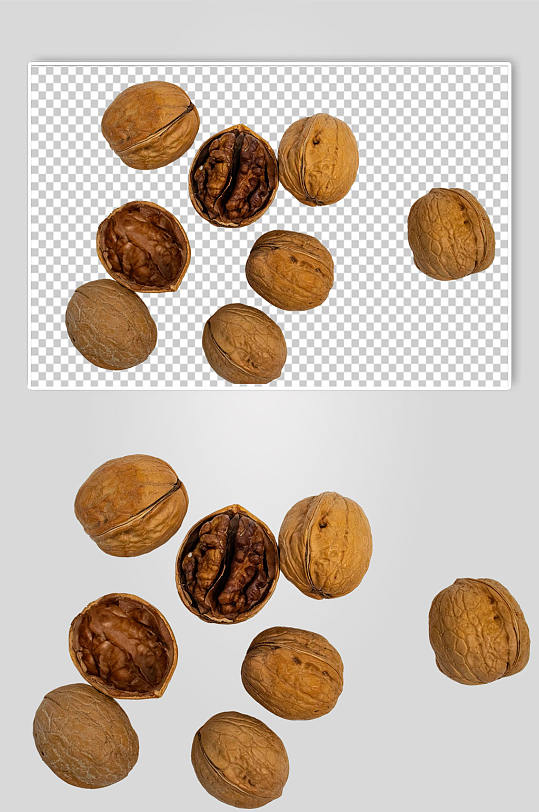 纸皮核桃干果坚果高清摄影免抠PNG图片-众图网