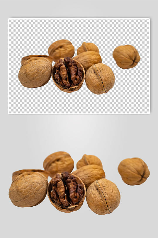 纸皮核桃干果坚果高清摄影免抠PNG图片-众图网