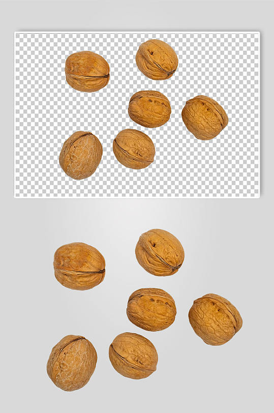 纸皮核桃干果坚果高清摄影免抠PNG图片-众图网