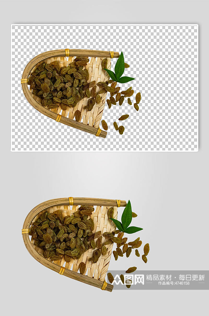 葡萄干干果坚果高清摄影免抠PNG图片素材