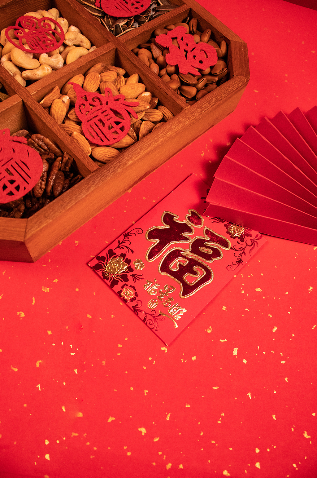 喜庆红色新鲜杂粮坚果干果高清摄影图片素材