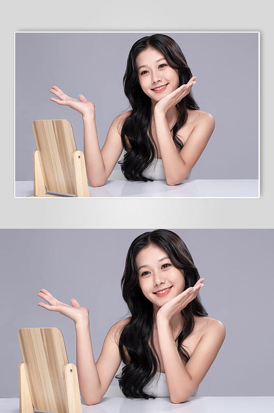 女性美发美肤彩妆美妆高级感人物摄影图片-众图网