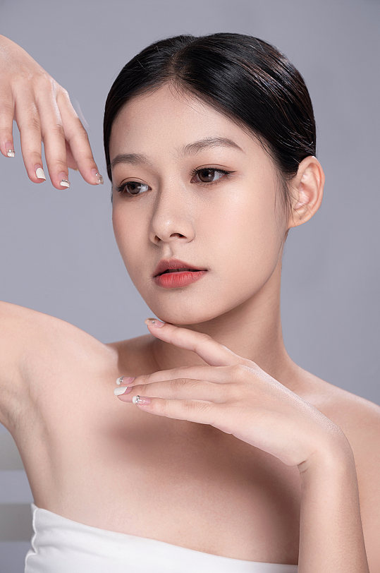 女性美膚醫(yī)美彩妝美妝微整高級感人物攝影圖片