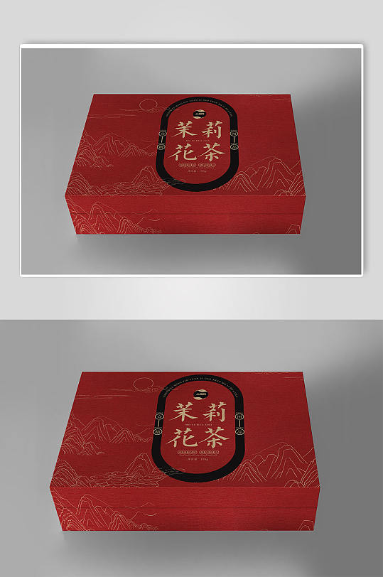 大气商务茶叶零食礼盒盒装包装样机模板