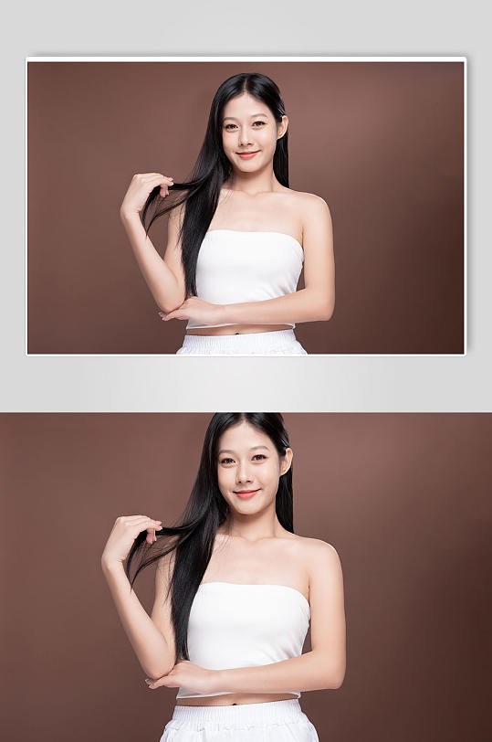 女性美发美肤彩妆美妆高级感人物摄影图片-众图网