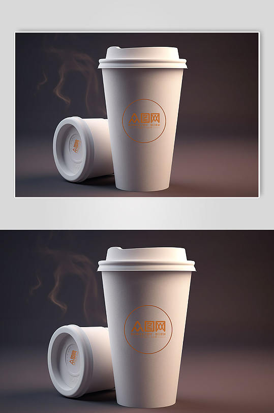 咖啡杯饮料杯样机正视图饮料样机饮料样机-众图网