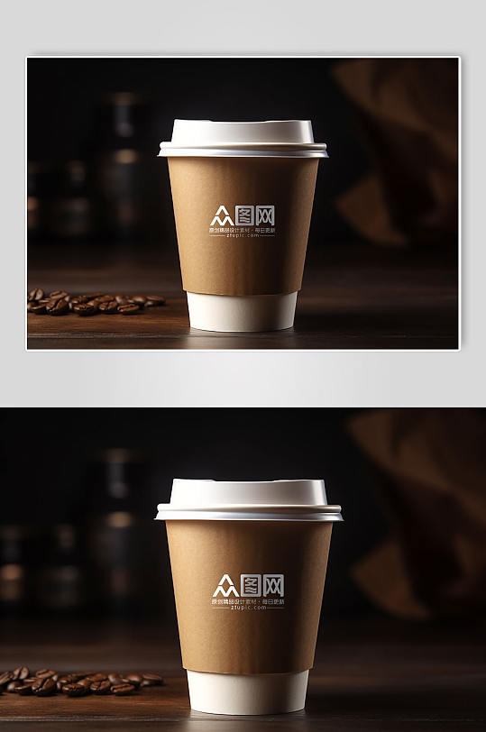 咖啡杯饮料杯样机正视图饮料样机饮料样机-众图网