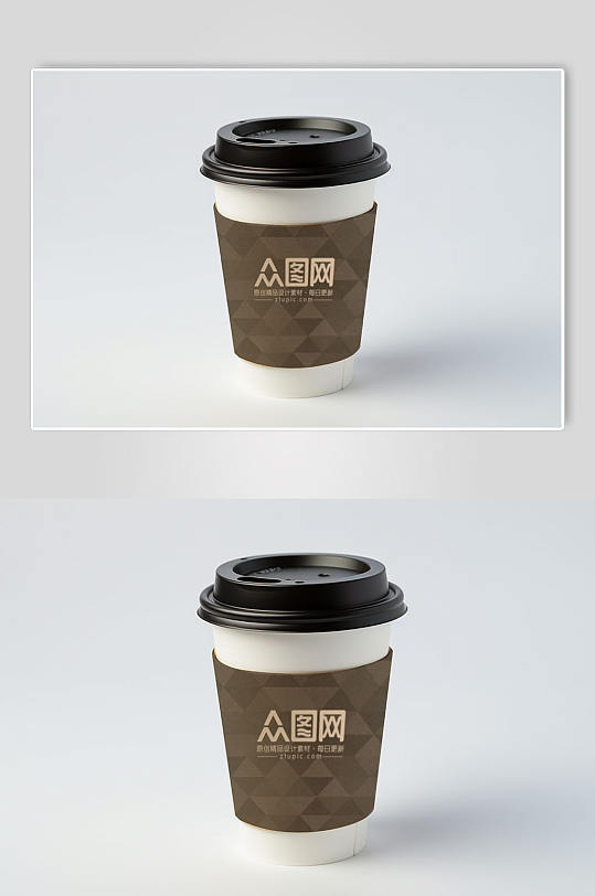 咖啡杯饮料杯样机正视图饮料样机饮料样机-众图网