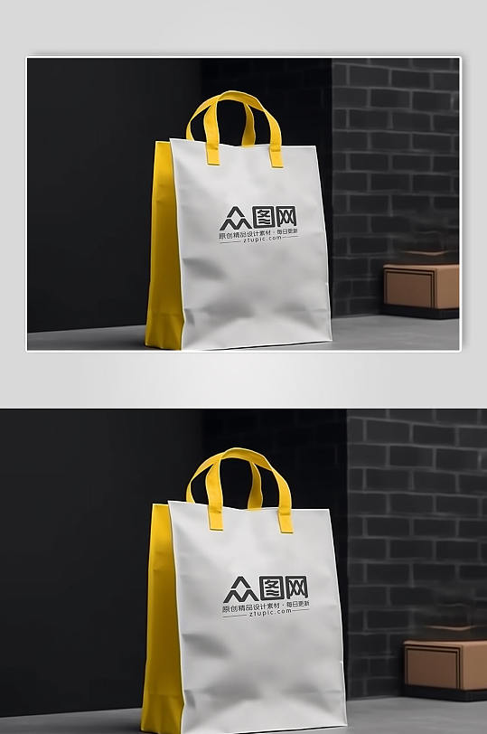文创创意袋子手提袋学校文创产品展示样机-众图网