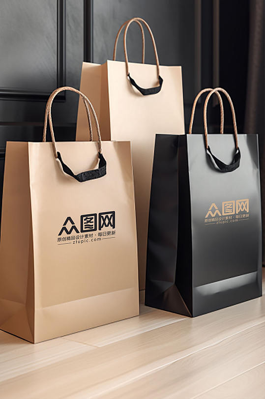 文创创意袋子手提袋学校文创产品展示样机-众图网