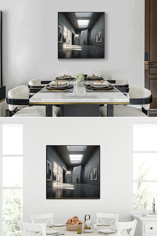 高清工业建筑模型空间图片玄关装饰画-众图网