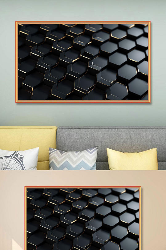 手绘工业建筑模型空间图片玄关装饰画-众图网