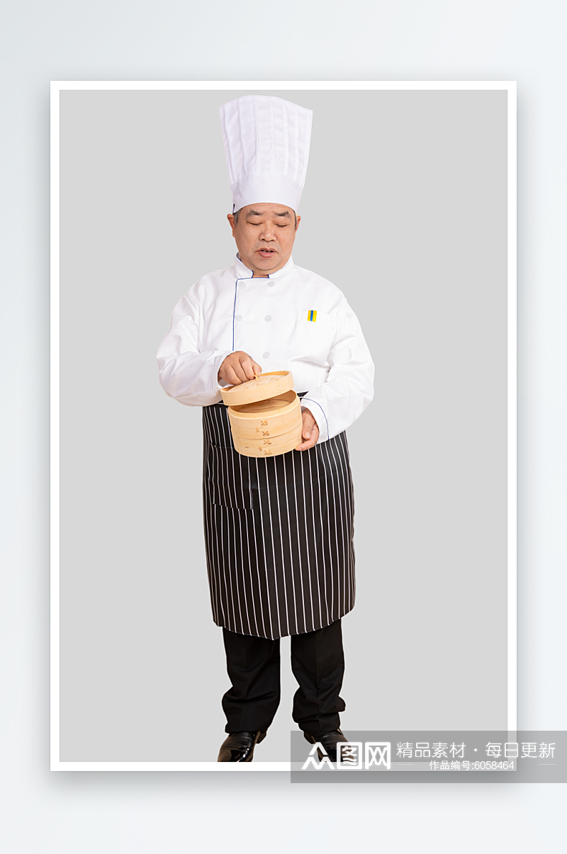 餐饮职场厨师服厨师人物免抠摄影元素素材