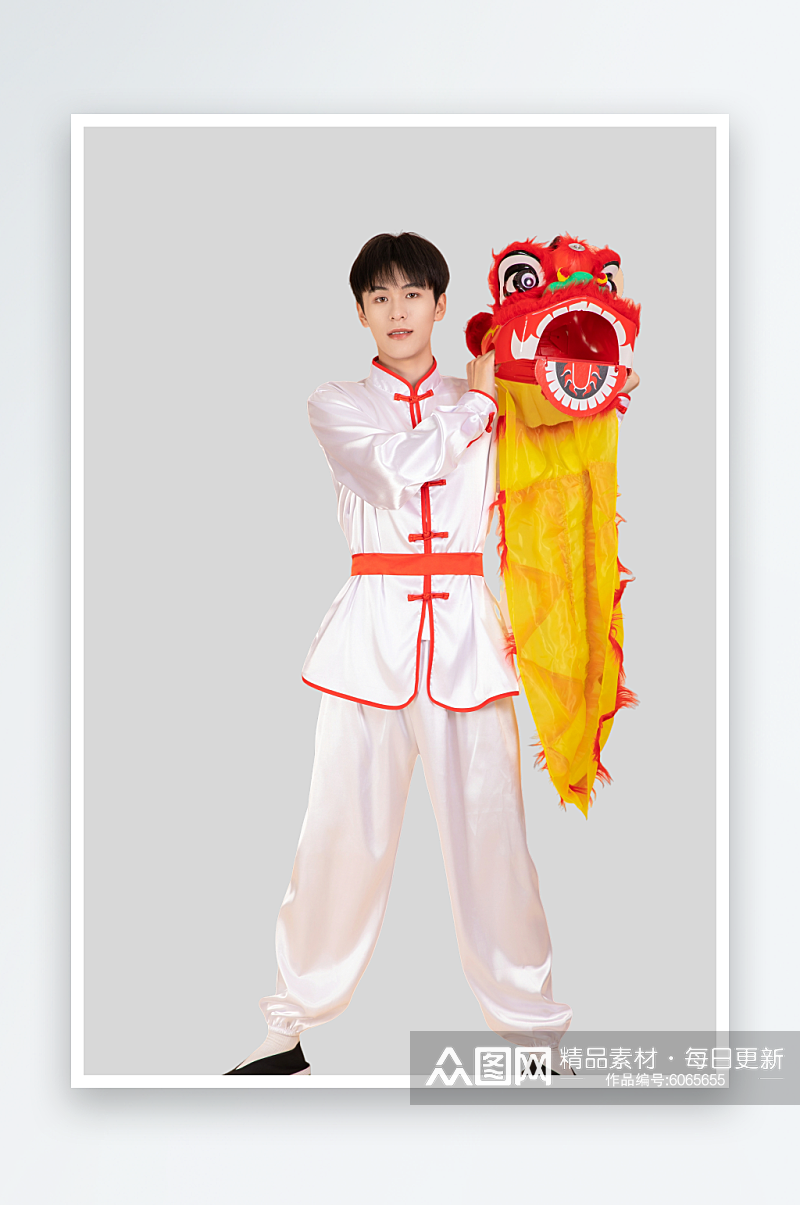 新年喜庆中国服饰男生人物PNG免抠元素素材
