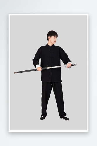 传统服饰舞剑男生人物PNG免抠元素