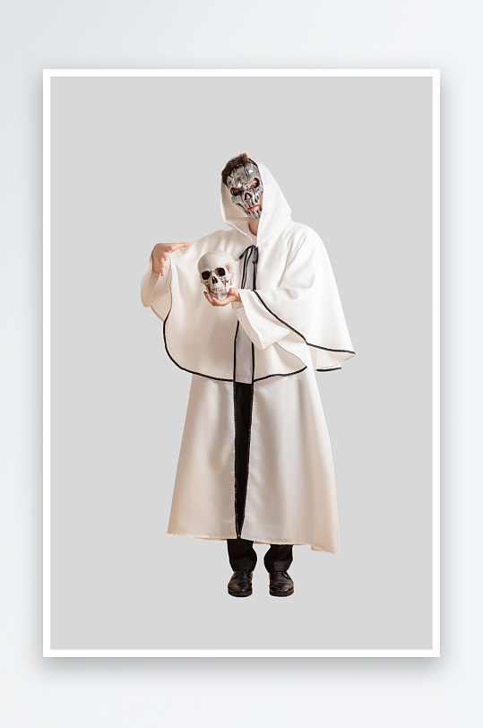 幽灵装扮外国男模万圣节人物PNG免抠元素