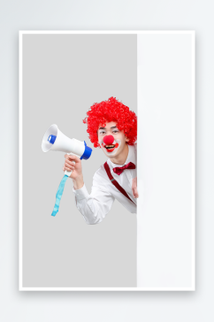 滑稽彩色小丑人物摄影PNG免抠元素