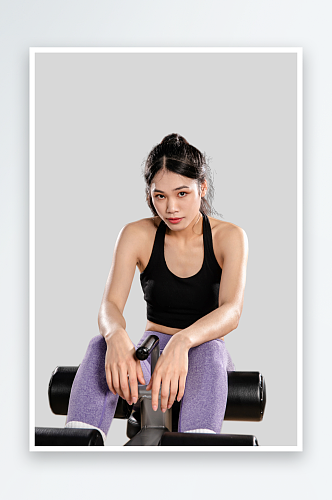 女性健身训练健身房人物摄影PNG免抠元素
