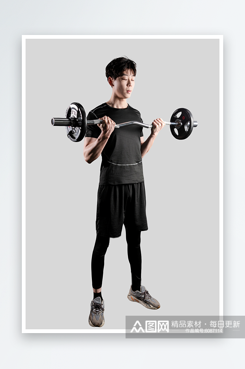 肌肉男运动健身教练人物摄影PNG免抠元素素材