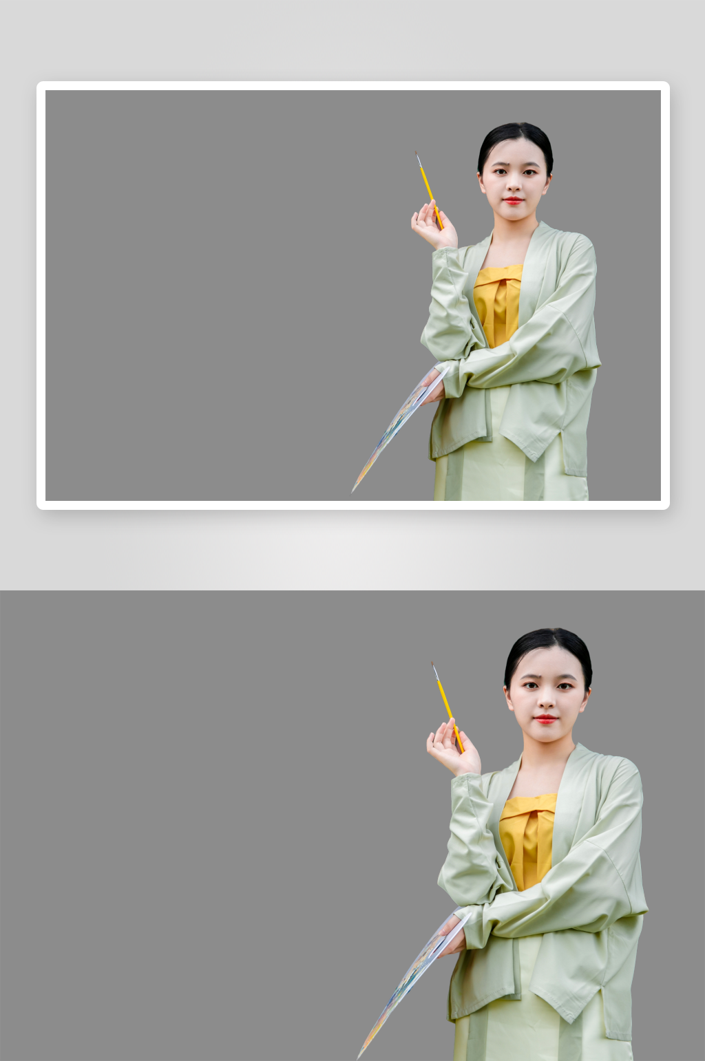民國風(fēng)復(fù)古復(fù)古漢服繪畫女性PNG免摳元素素材