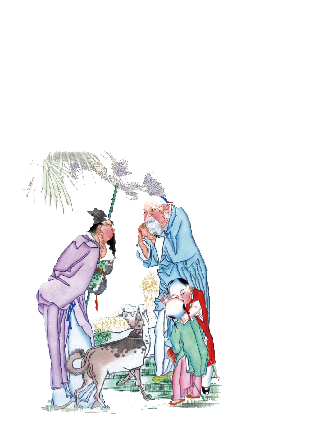 水墨古人诗人古风素材