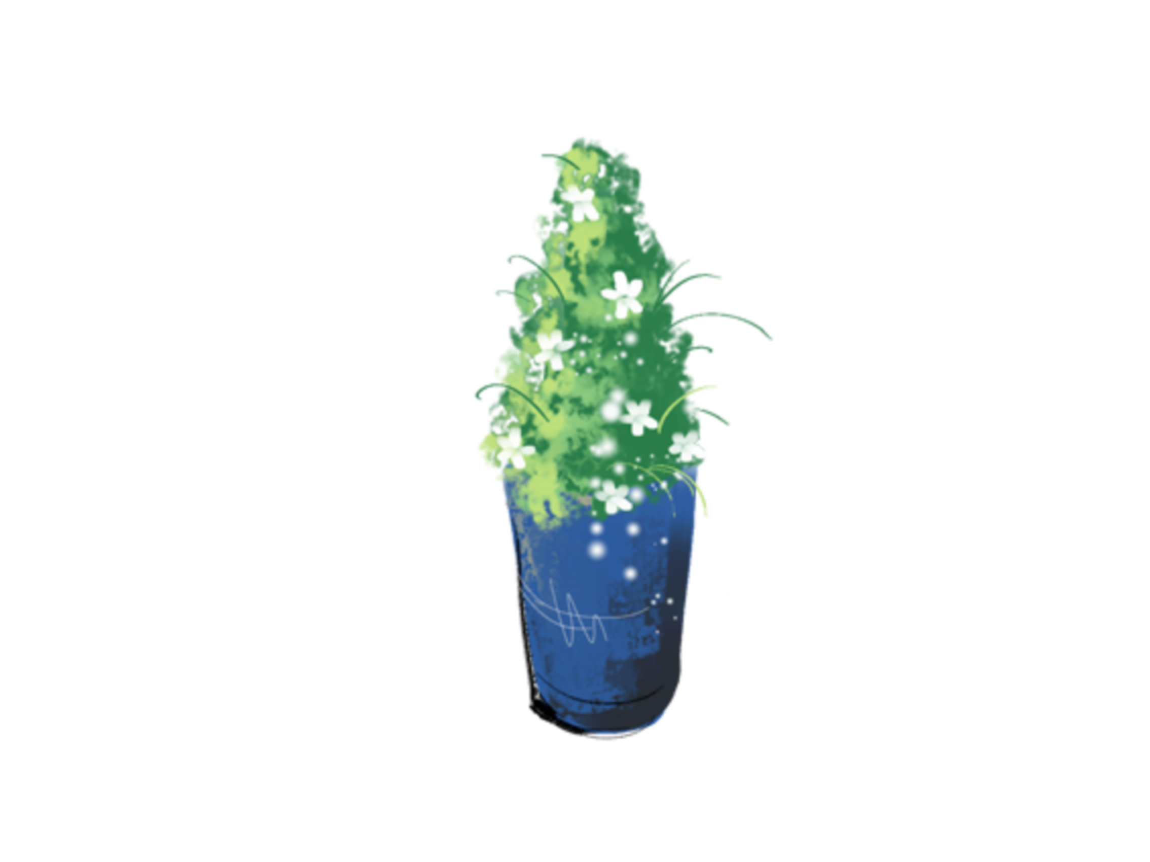 水彩多肉植物仙人掌盆栽免抠图素材