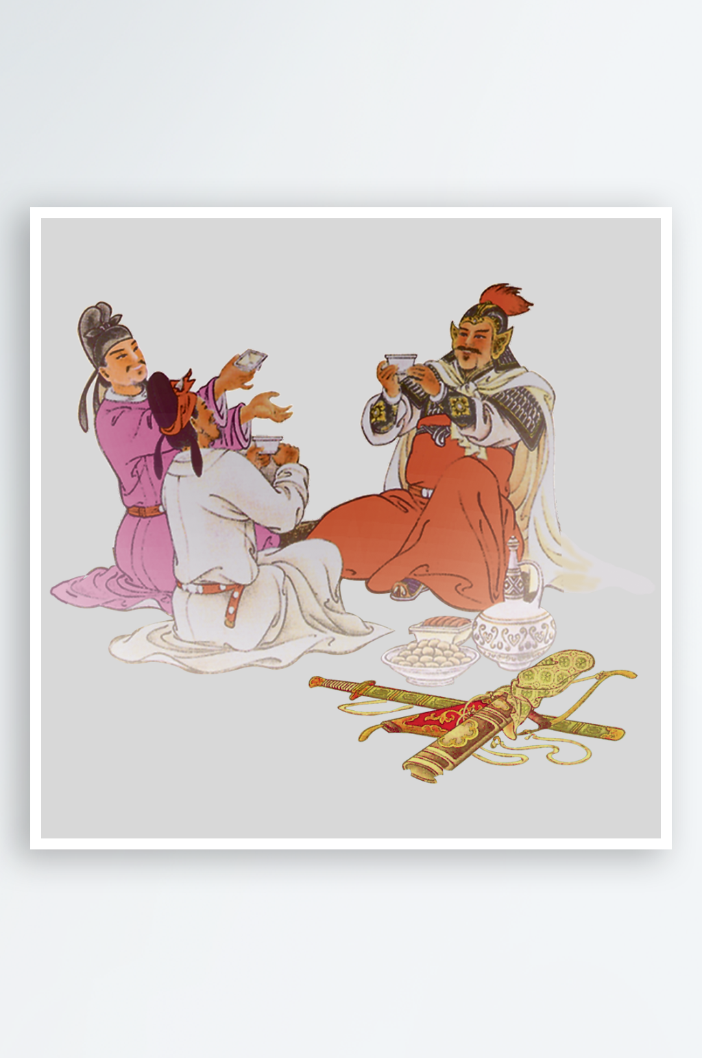 水墨古人诗人古风素材