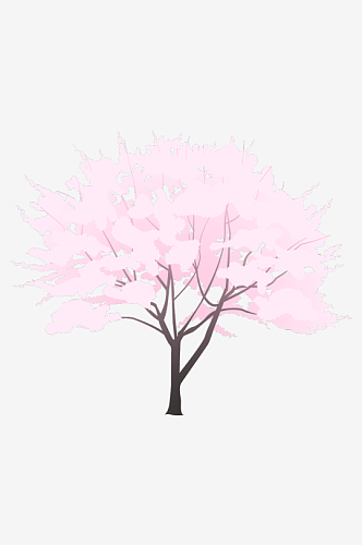粉色桃花樱花树花瓣花朵