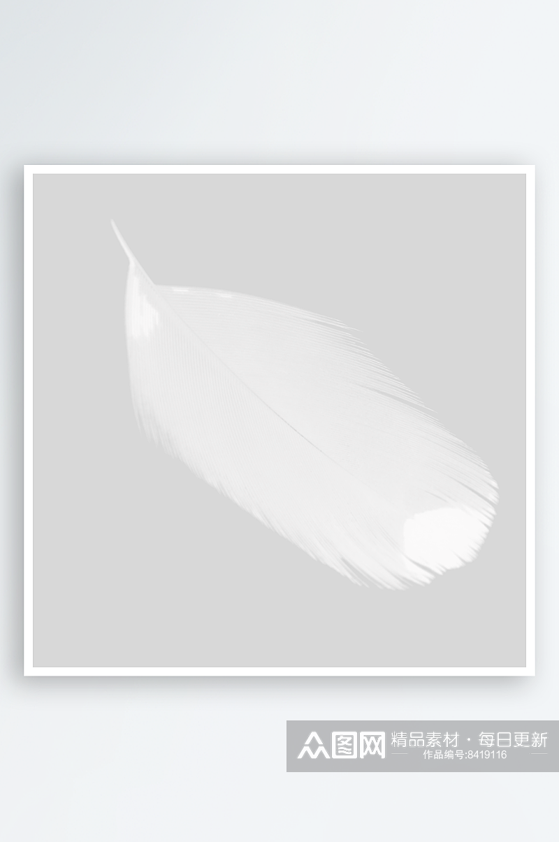 卡通白色唯美天使翅膀白色羽毛免抠素材素材