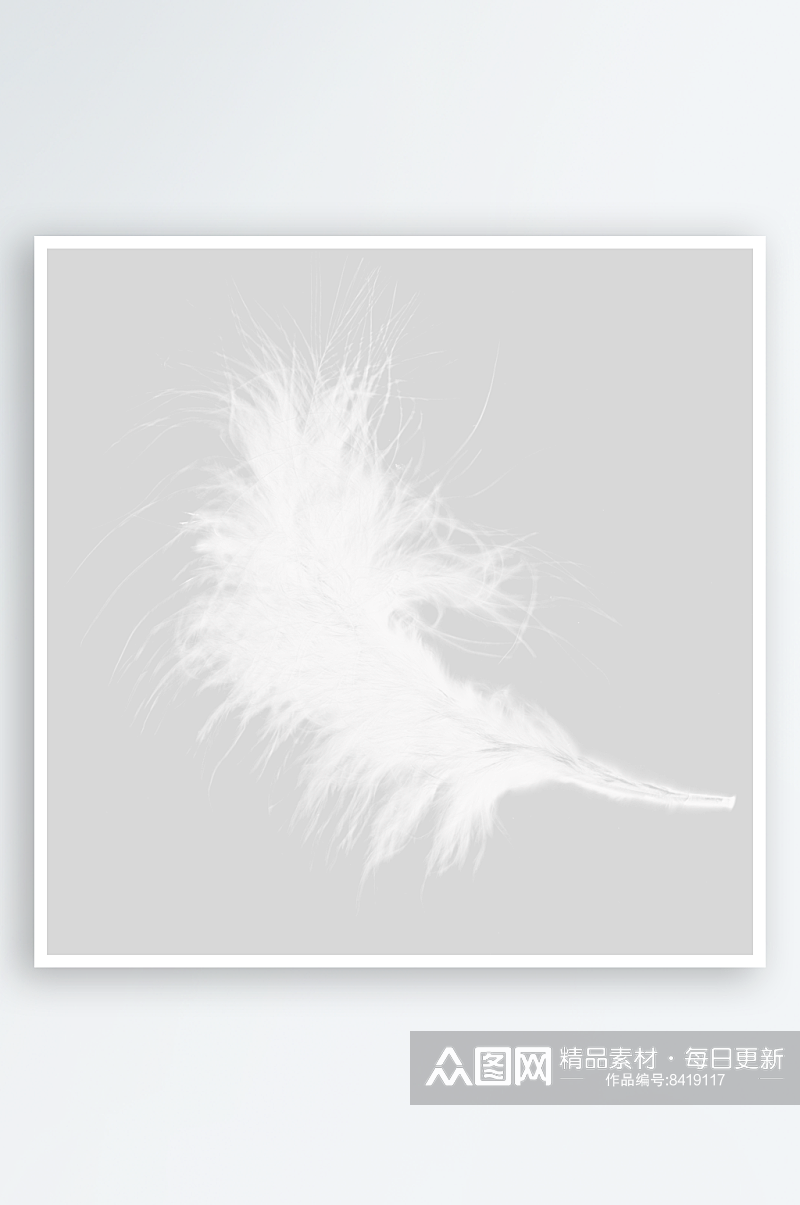 卡通白色唯美天使翅膀白色羽毛免抠素材素材