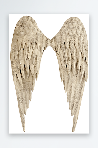 白色唯美天使翅膀白色羽毛免抠素材