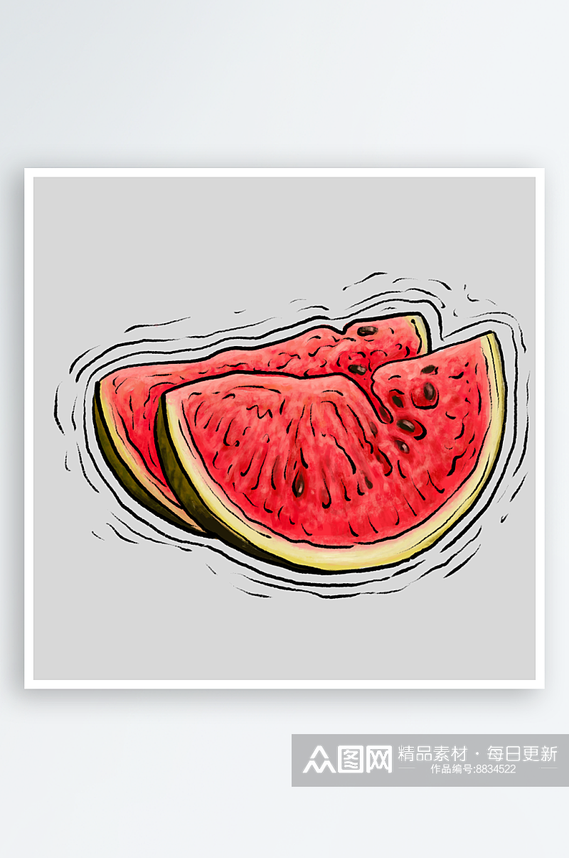 手绘热带水果插图插画png免抠图素材