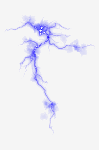潮流未来科幻蓝色闪电雷电光电特效PNG