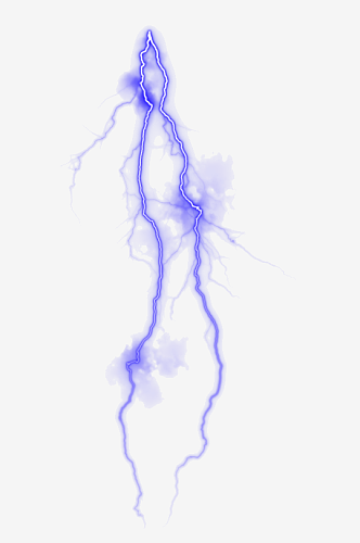 潮流未来科幻蓝色闪电雷电光电特效PNG