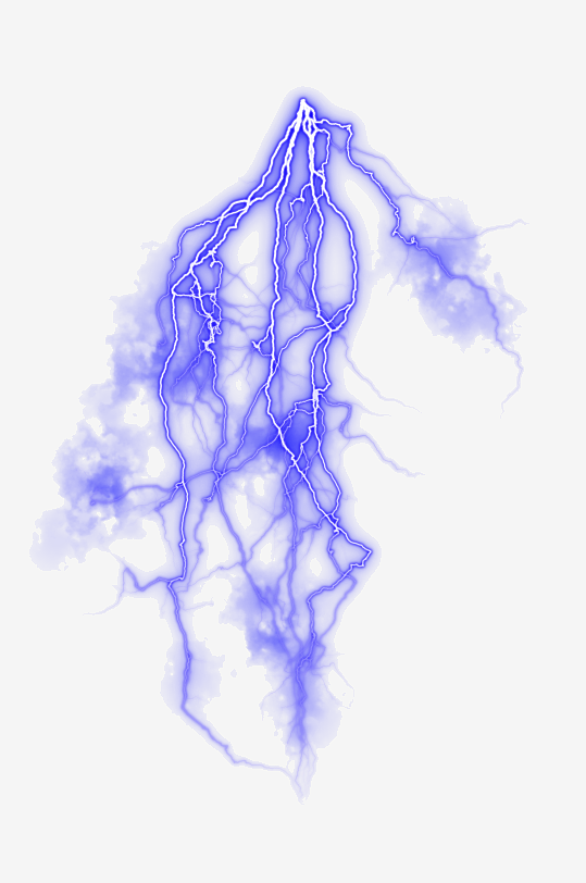 潮流未来科幻蓝色闪电雷电光电特效
