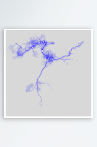 潮流未来科幻蓝色闪电雷电光电特效