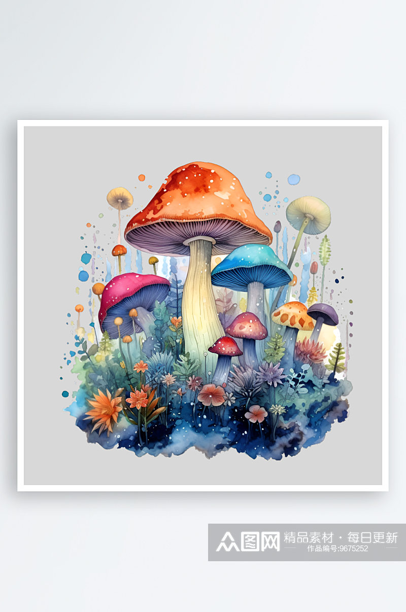 彩色卡通可爱的红蘑菇房子毒药PNG素材