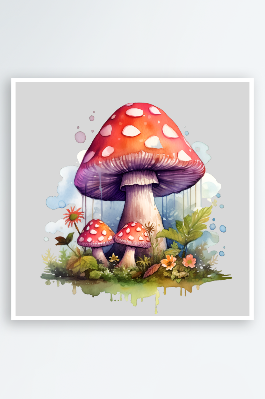 卡通可爱的红蘑菇房子毒药PNG素材