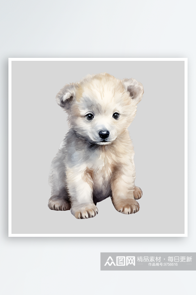 白熊宝宝动物园动物宠物PNG免扣素材素材