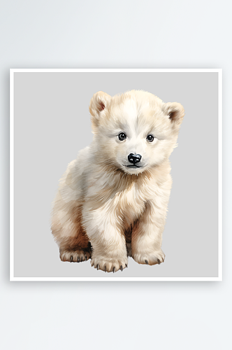 白熊宝宝动物园动物宠物PNG免扣素材