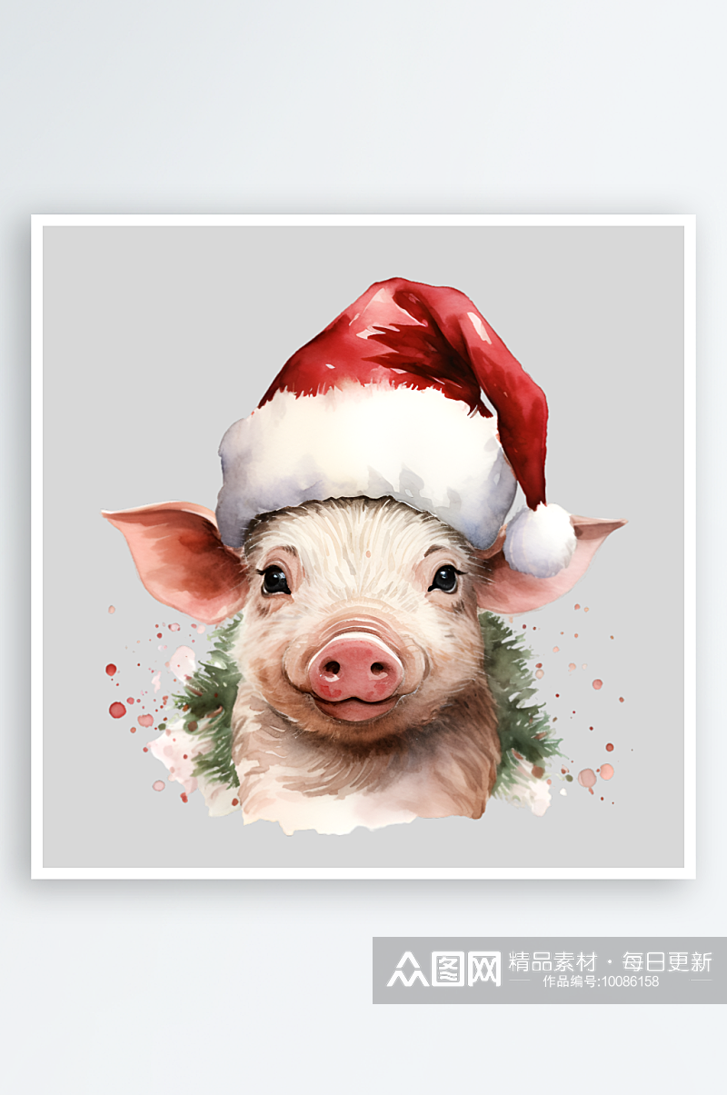 圣诞节小猪PNG免扣素材素材