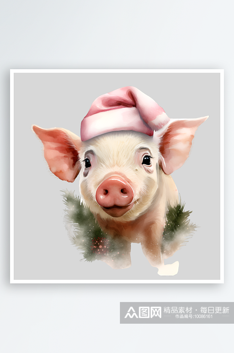 圣诞节小猪PNG免扣素材素材