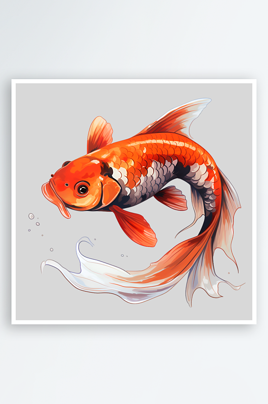 红色锦鲤鲤鱼PNG