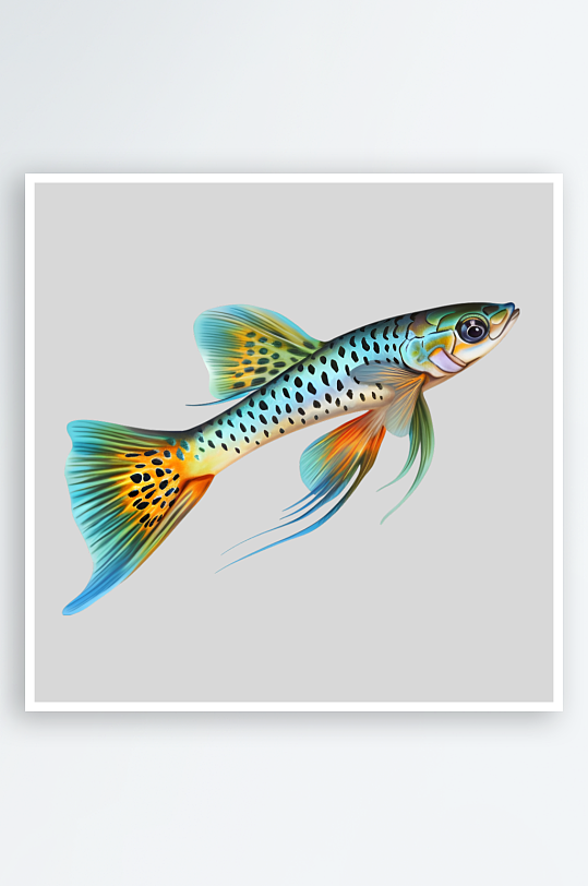 彩色小鱼热带鱼斗鱼观赏鱼PNG免扣素材