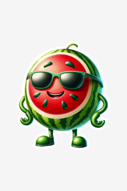 趣味水果贴纸素材