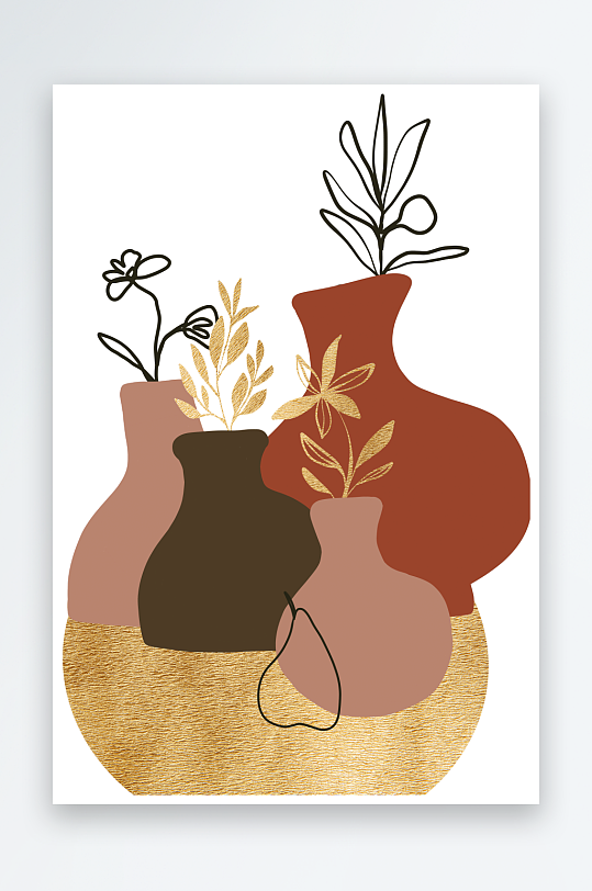 秋季简约北欧INS装饰画元素-众图网