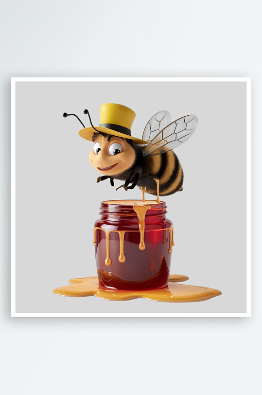 卡通蜜蜂蜂巢PNG免扣素材-众图网