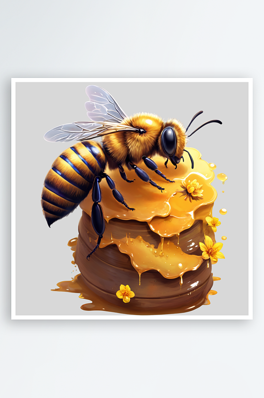 卡通蜜蜂蜂巢PNG免扣素材