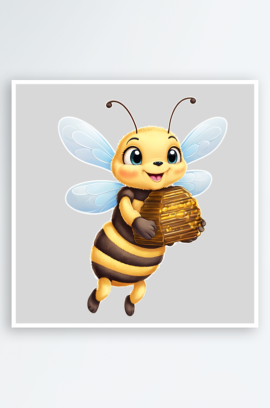 卡通蜜蜂蜂巢PNG免扣素材
