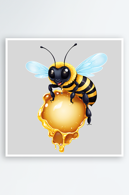卡通蜜蜂蜂巢PNG免扣素材